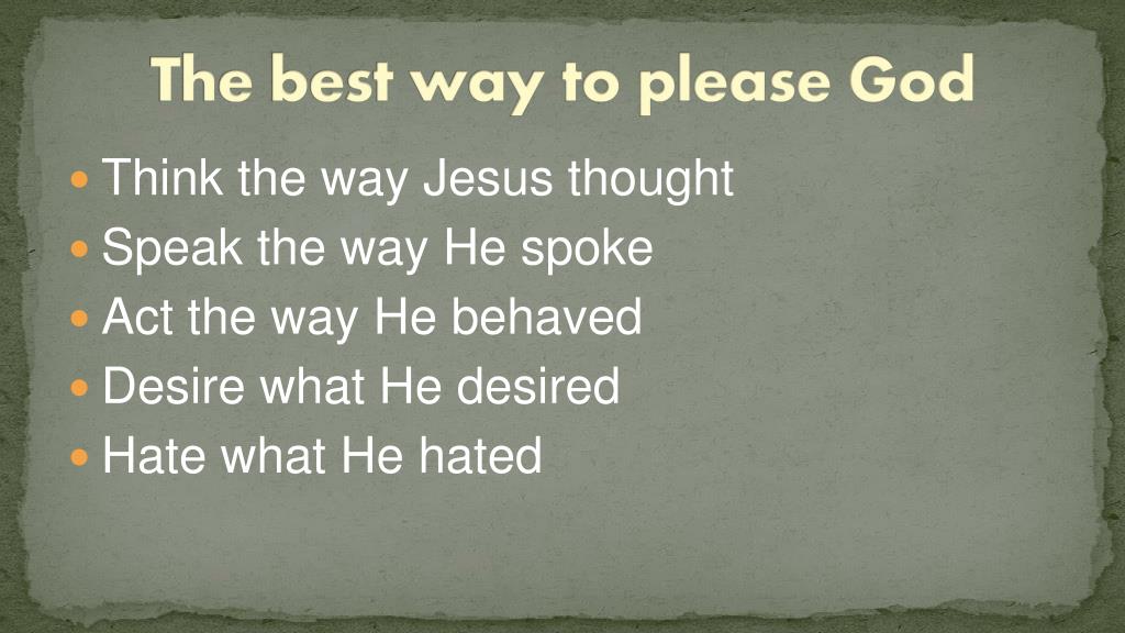Ways to please God through our Love